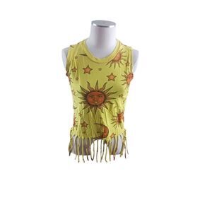 Celestial Fringed women's large festival shirt sun's and moons
